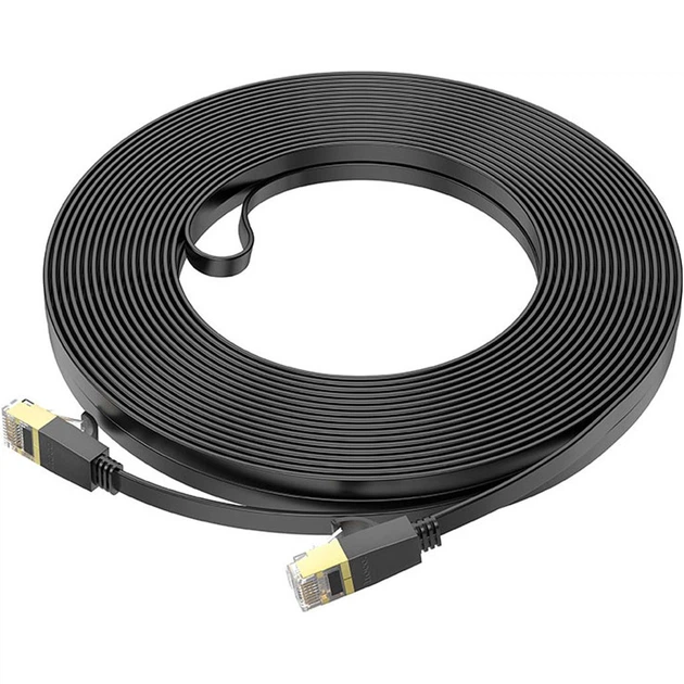 Патч-корд Hoco US07 General Pure Copper Flat Network Cable 20 м Black Патч-корд Hoco US07 General Pure Copper Flat Network Cable 20 м Black