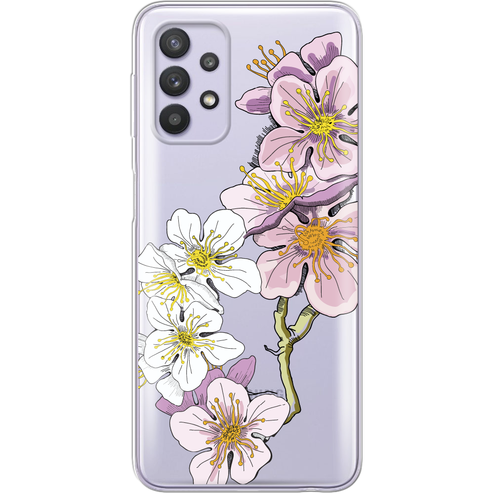 Чохол BoxFace Samsung A325 Galaxy A32 Cherry Blossom Прозорий силікон (42084-cc4-42084) - фото 1