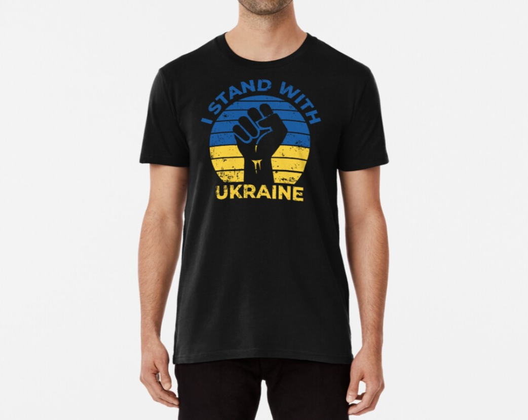 Футболка мужская патриотическая Stedman с принтом I Stand With Ukraine Флаг Украины Кулак XL Черный (УКР42-1598838464)