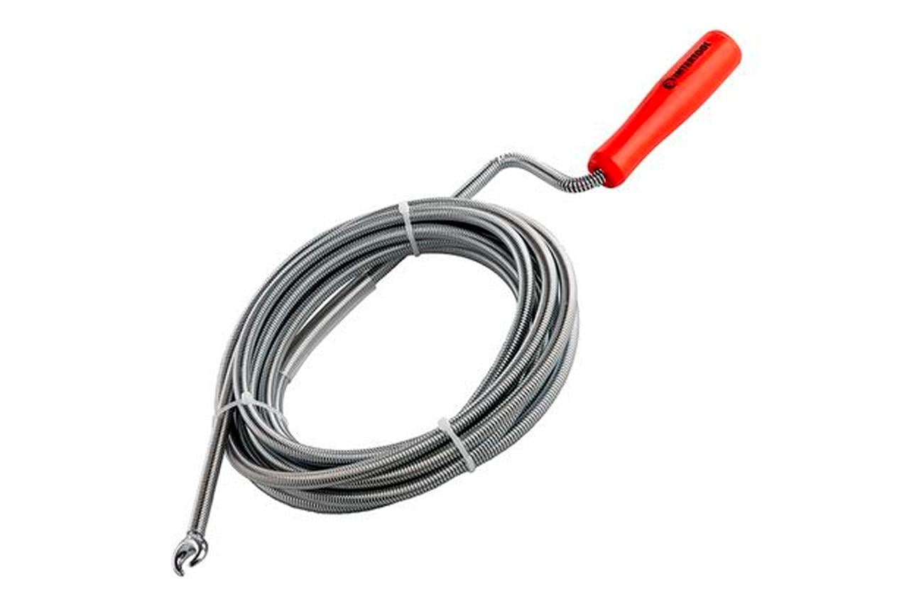Трос для чищення труб Intertool з наконечником 9 мм x 5 м (HP-1006)