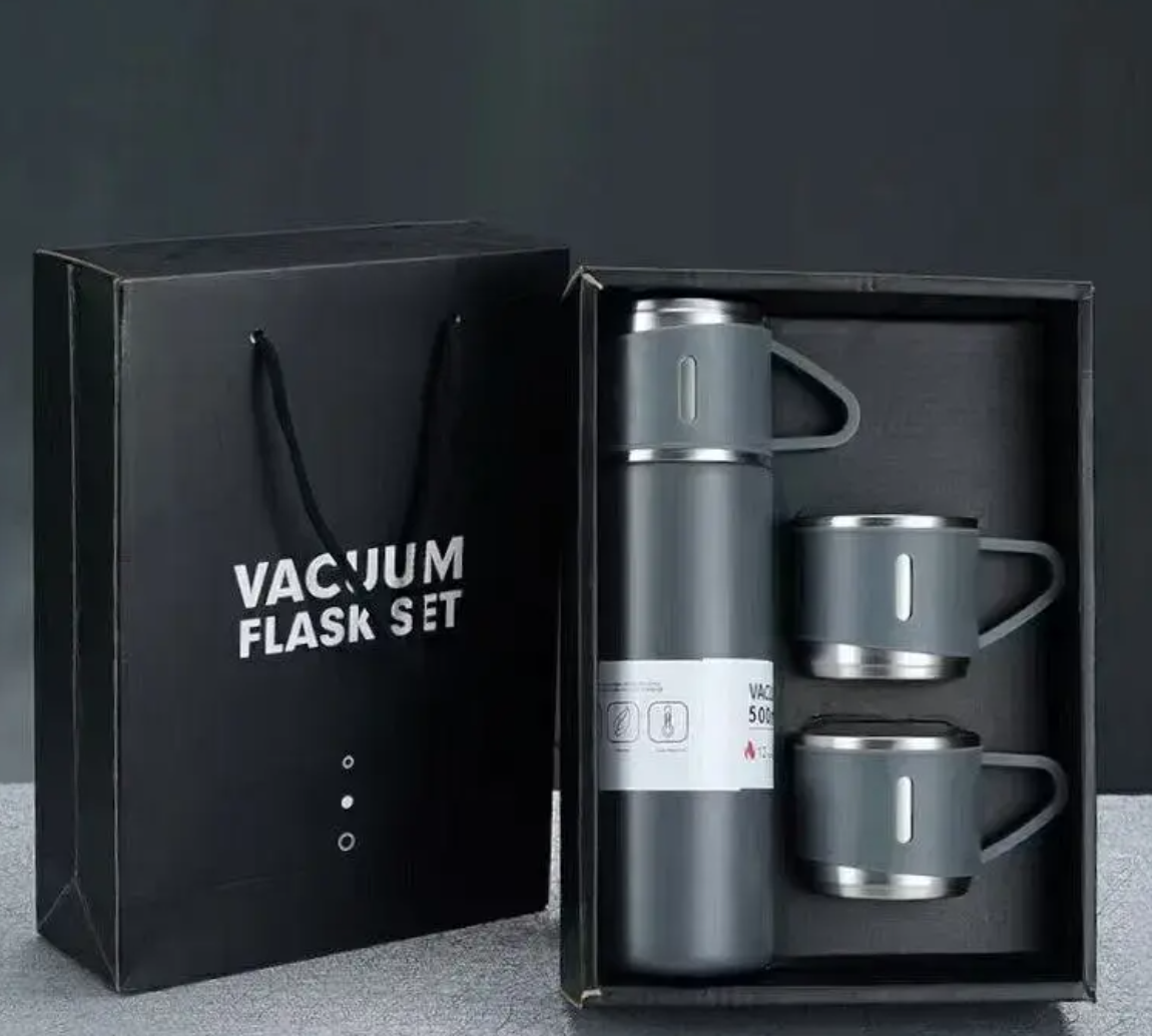 Термос с 3 чашками 500 мл Серый (G555623488/1)