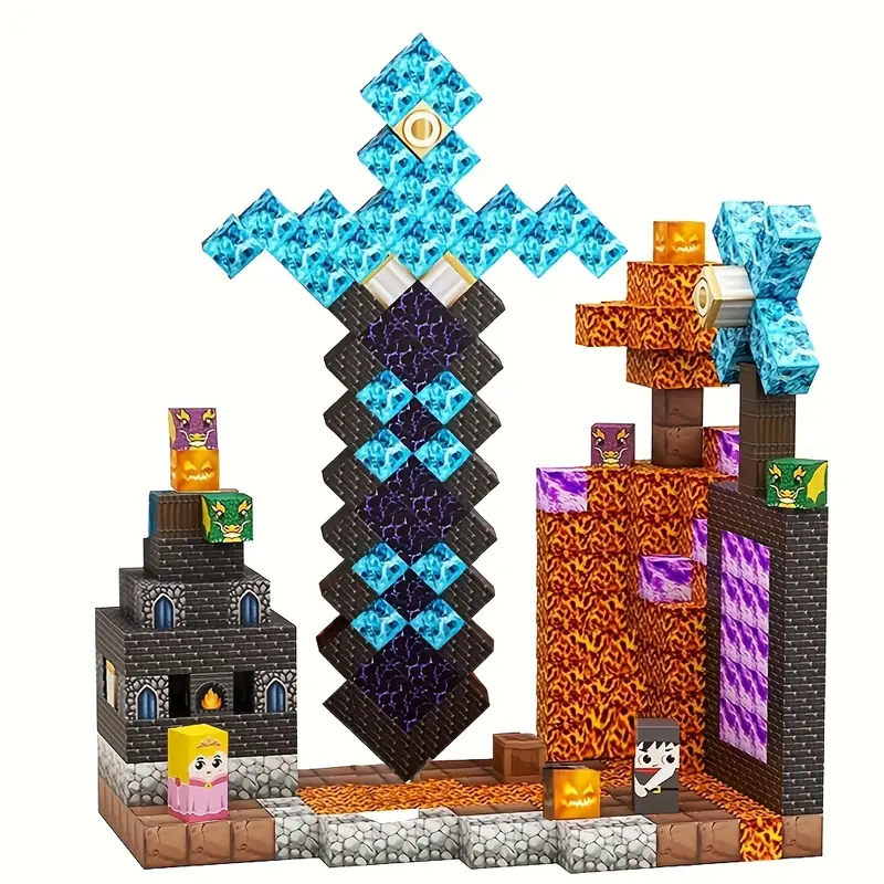 Конструктор магнитный Minecraft Подземелье замка 108 шт. (2698989461) - фото 4 Конструктор магнитный Minecraft Подземелье замка 108 шт. (2698989461) - фото 4