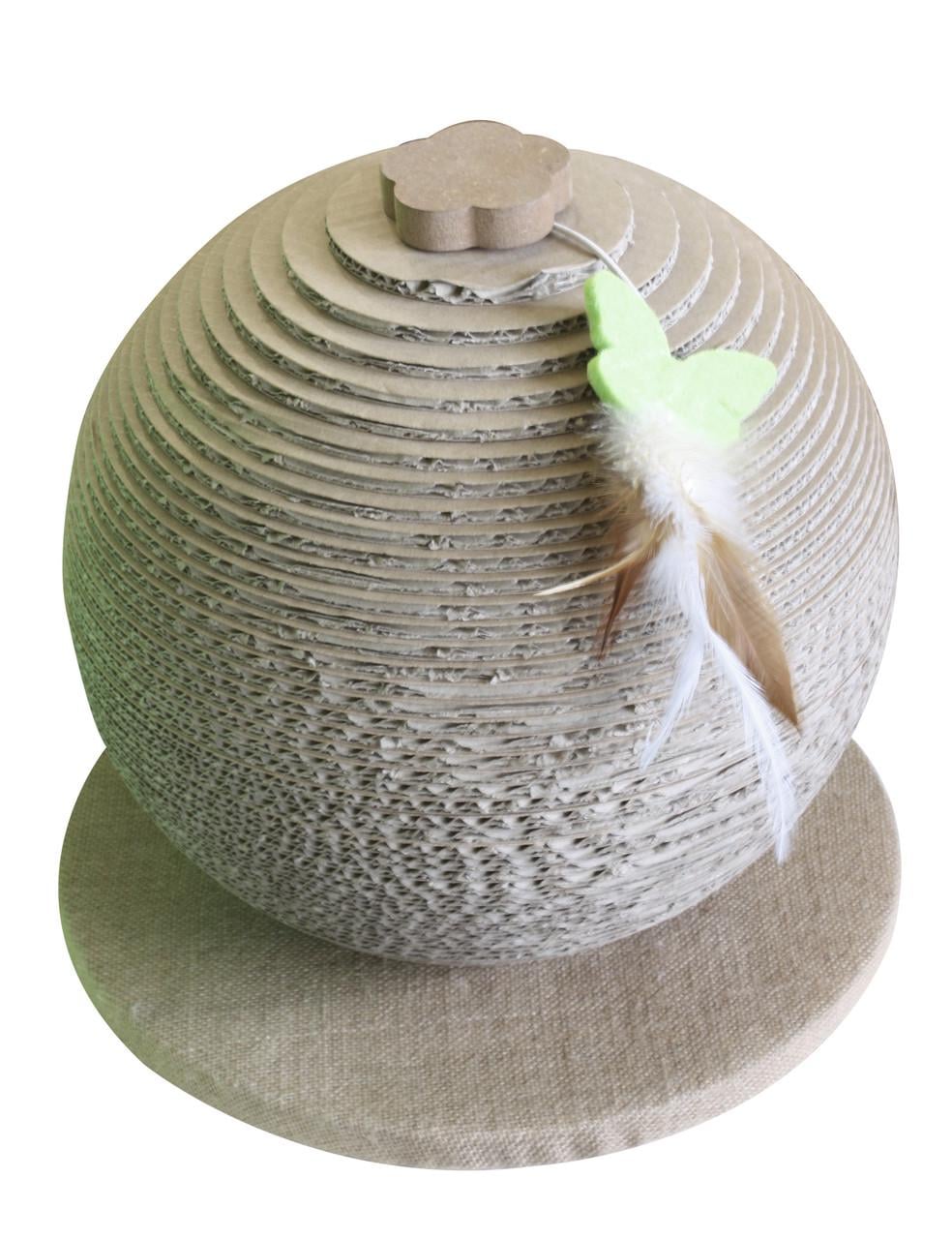 Когтеточка сфера на подставке Croci Papercat Sphere 30х30х33 см гофрокартон