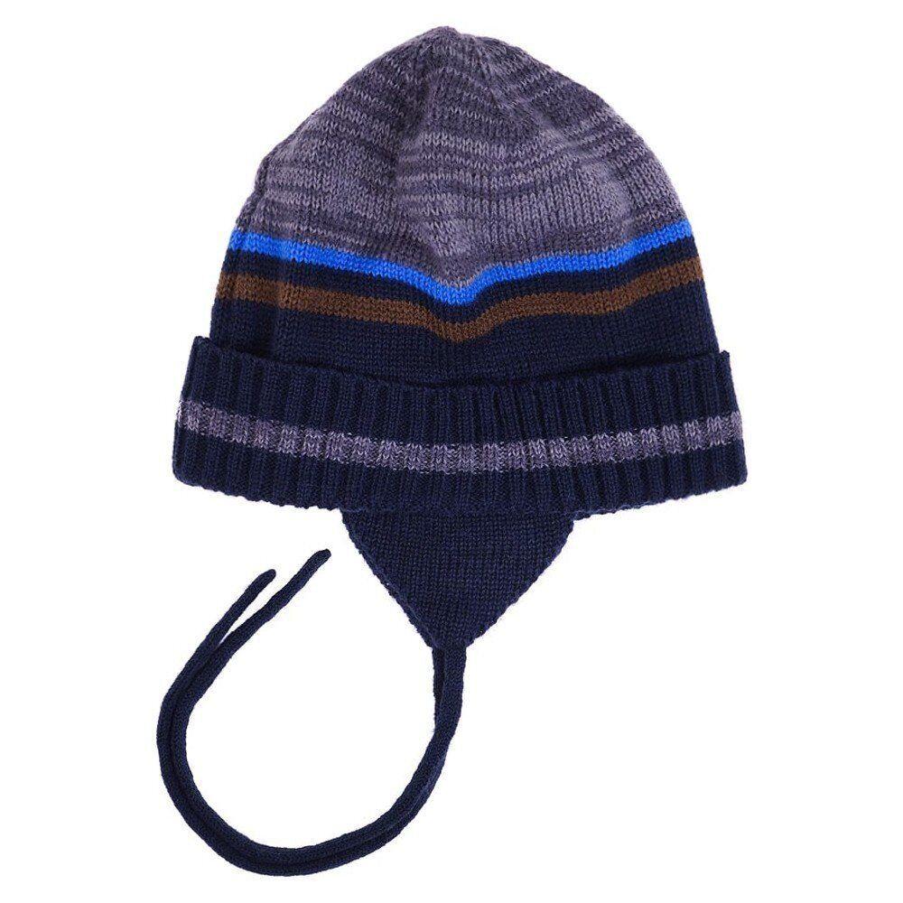 Шапка вязаная для мальчика Nano F16TC265 51-53 см Серо-синий (F16TC265-Navy-4/6x)