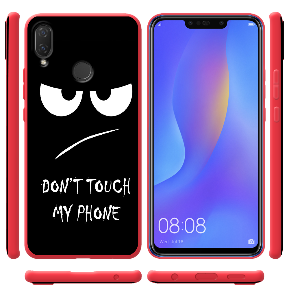 Чехол Boxface Huawei P Smart Plus Don't Touch my Phone Красный силикон (34912-up535-36133) - фото 2