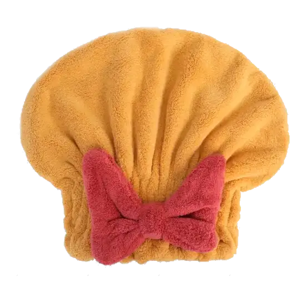 Полотенце-шапка для сушки волос из микрофибры Желтый (Y01214-1) Полотенце-шапка для сушки волос из микрофибры Желтый (Y01214-1)