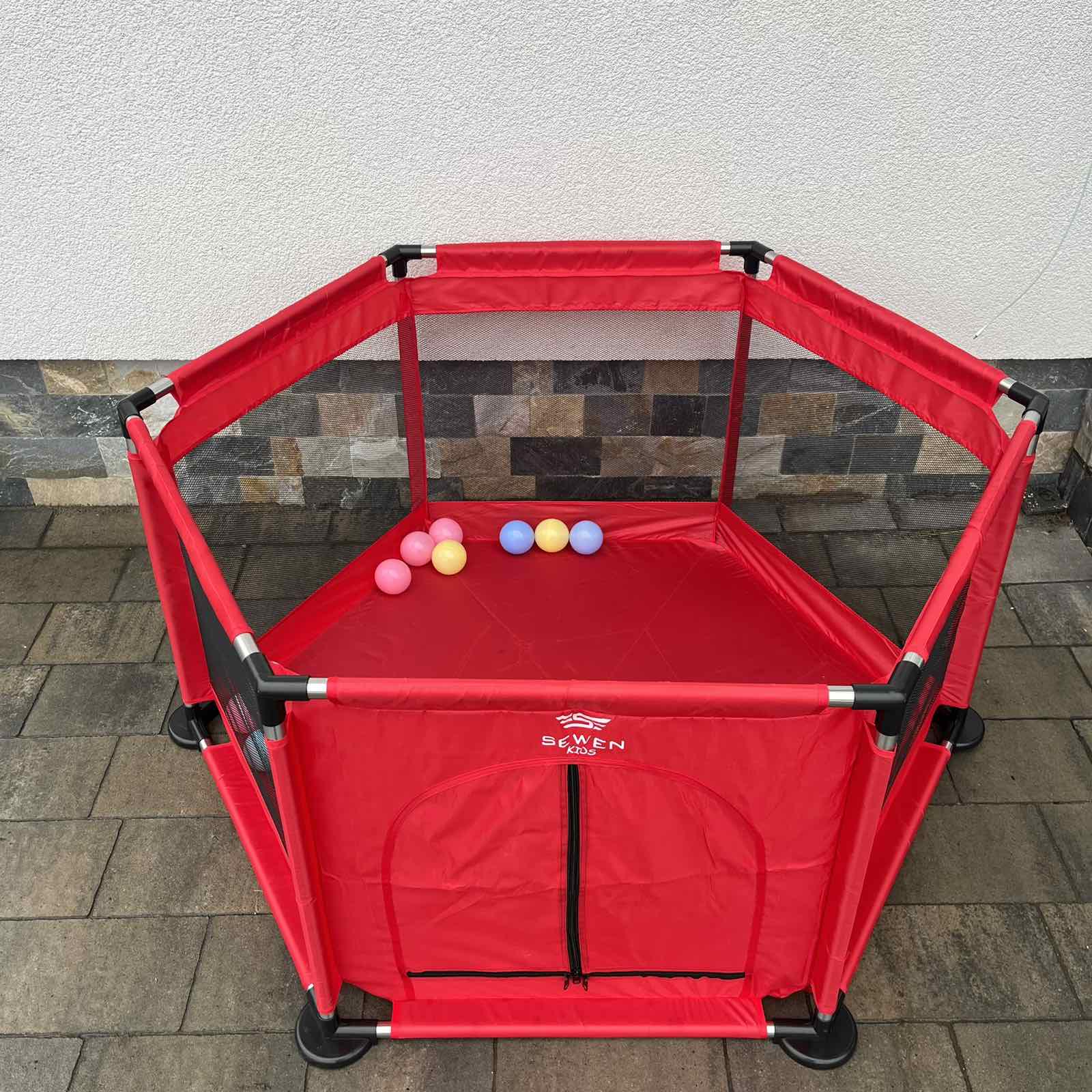 Манеж дитячий Sewen Червоний (10058301) - фото 5 Манеж дитячий Sewen Червоний (10058301) - фото 5