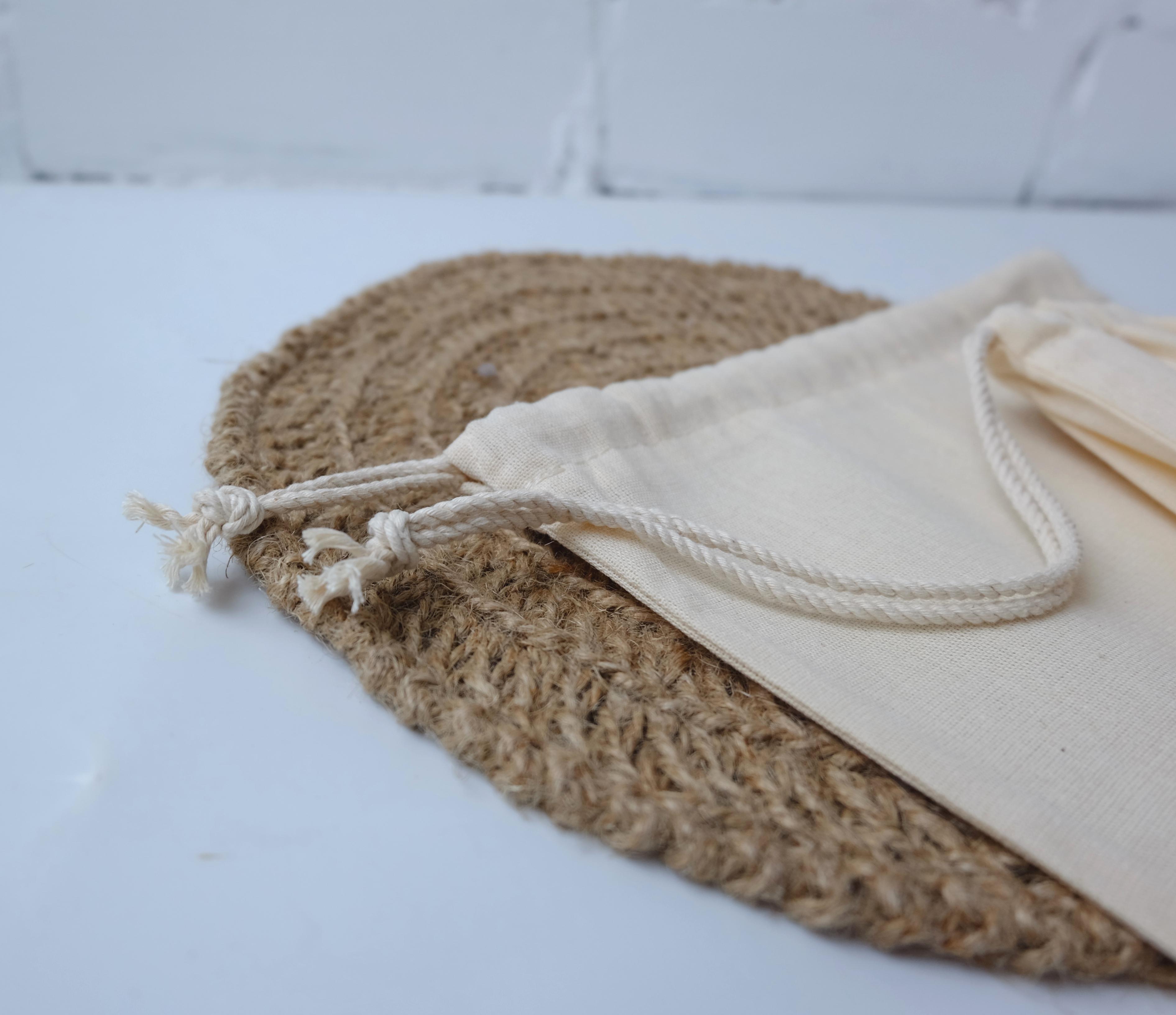 Мішок з бавовни для зберігання/пакування 30х25 см Бежевий - фото 2 Мішок з бавовни для зберігання/пакування 30х25 см Бежевий - фото 2