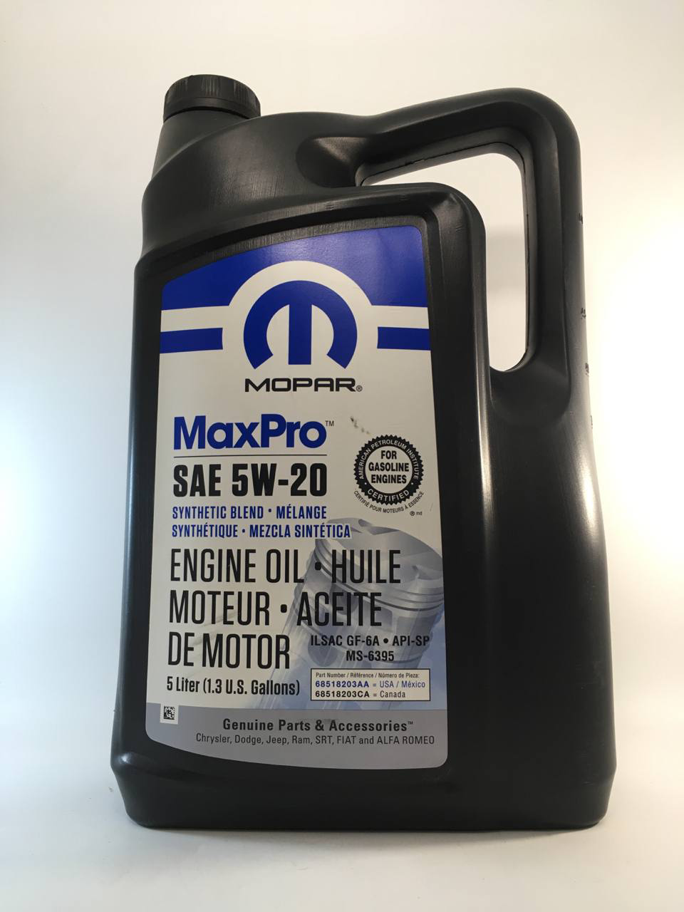 Моторное масло Mopar MaxPro SP GF-6A 5W-20 5 л (68518203AA)