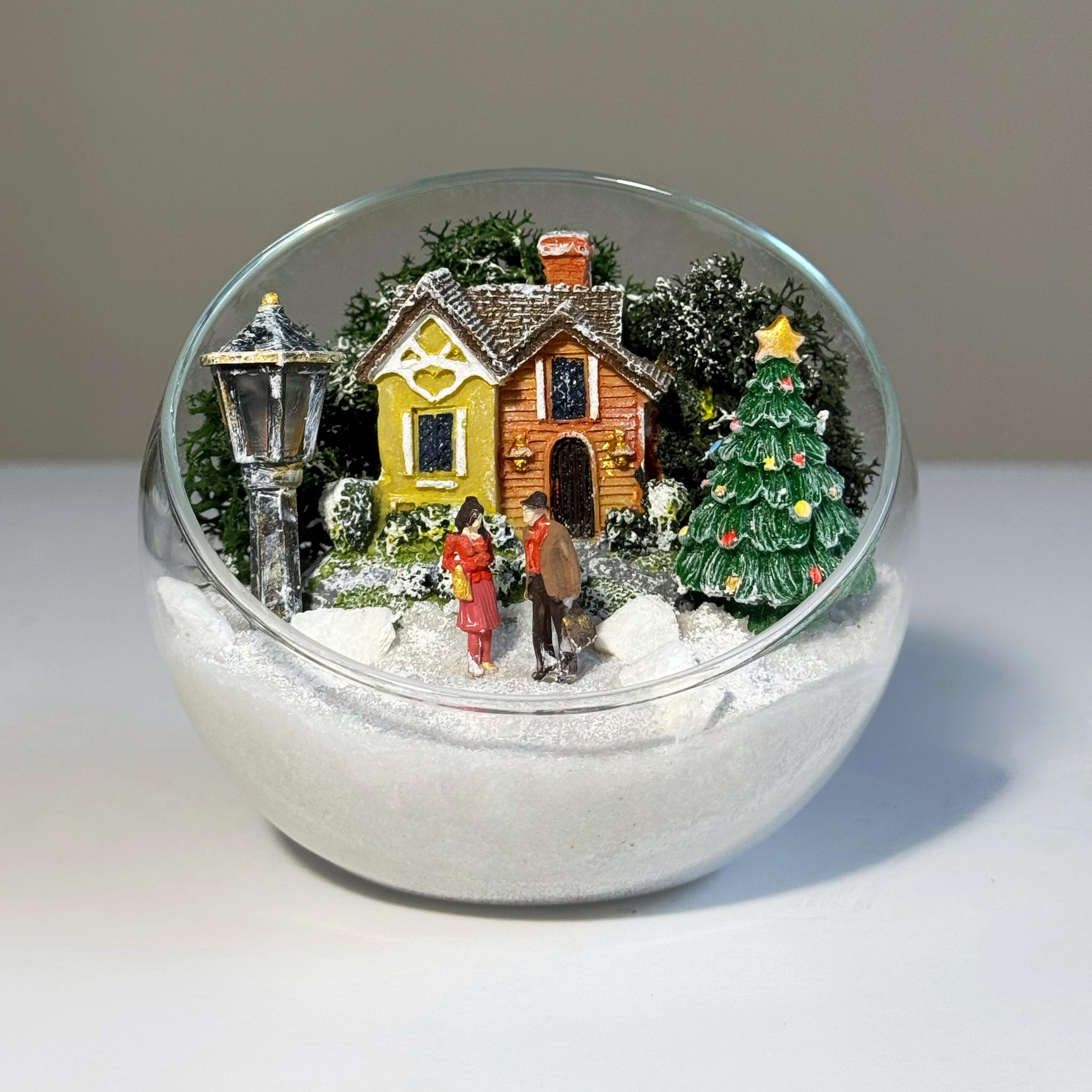 Флораріум з мохом Закохані біля будинку 9х10 см