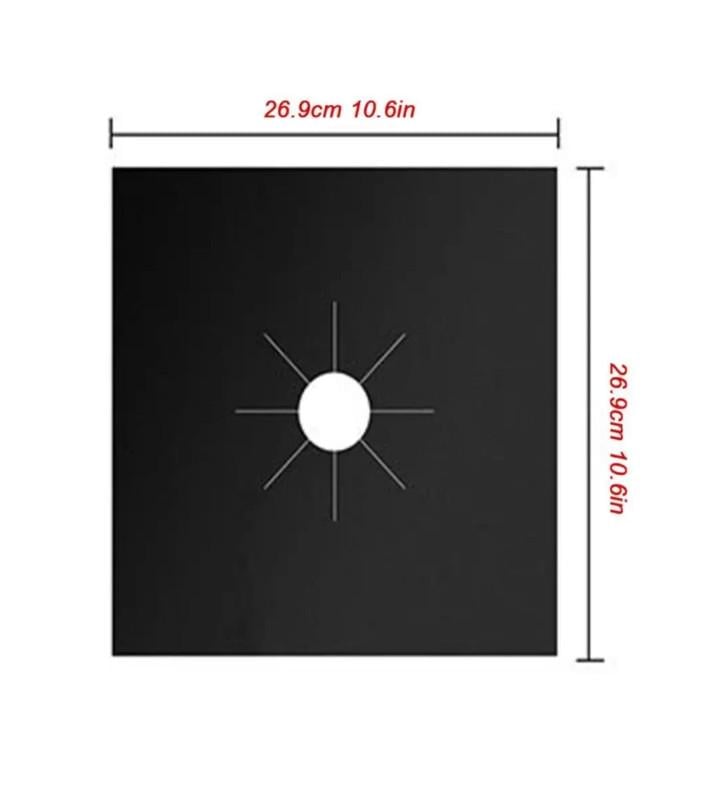 Накладка-папір жиронепроникна тефлонова на газову плиту Чорний (NNN2222) - фото 3