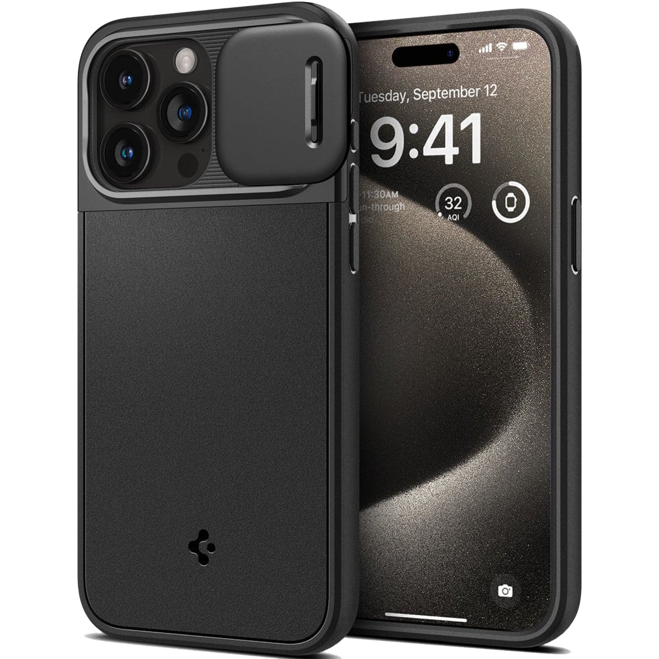 Чехол накладка Spigen Optik Armor MAG Case with MagSafe for iPhone 15 Pro Max Black ( ACS06599)