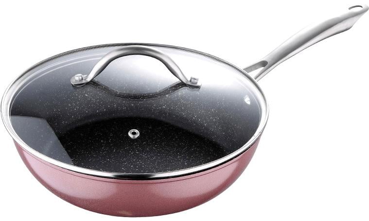 Сковорода Bergner Vita Ø 24 см х 7,5 см индукционная с мраморным антипригарным покрытием (BGIC-1515)