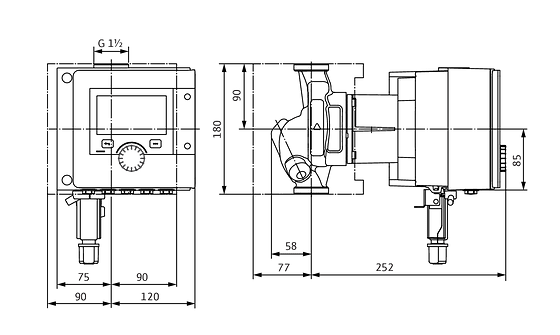 Циркуляційний насос Wilo Stratos MAXO 25/0,5-6 PN 10 з електронним керуванням (2186184) - фото 2