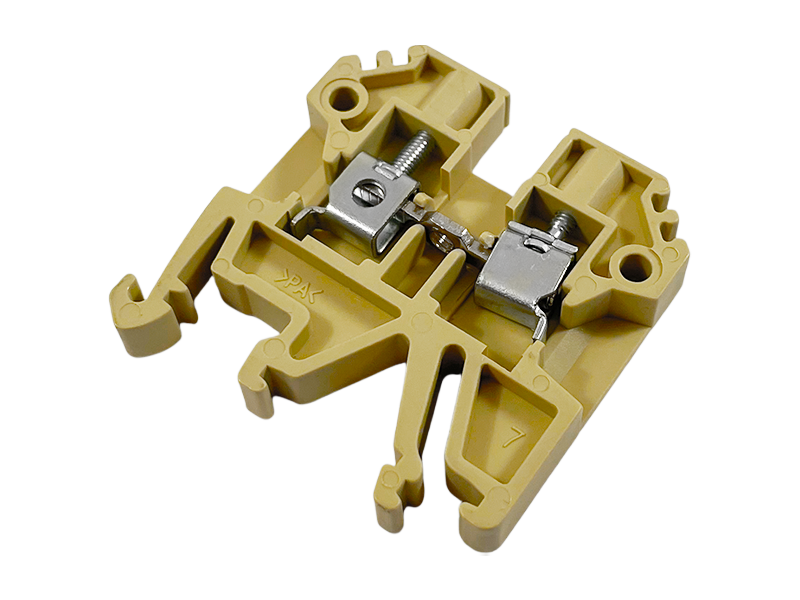 Колодка клеммная Lemanso LMA2694 SAK на DIN-рейку 2,5 мм Желтый (8665)