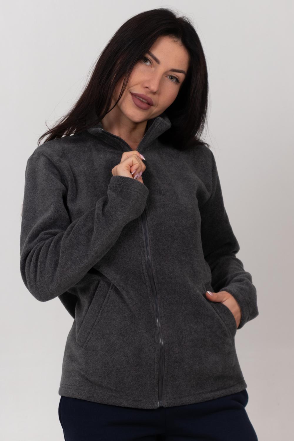 Кофта женская флисовая 9158 L Темно-серый (30567660)