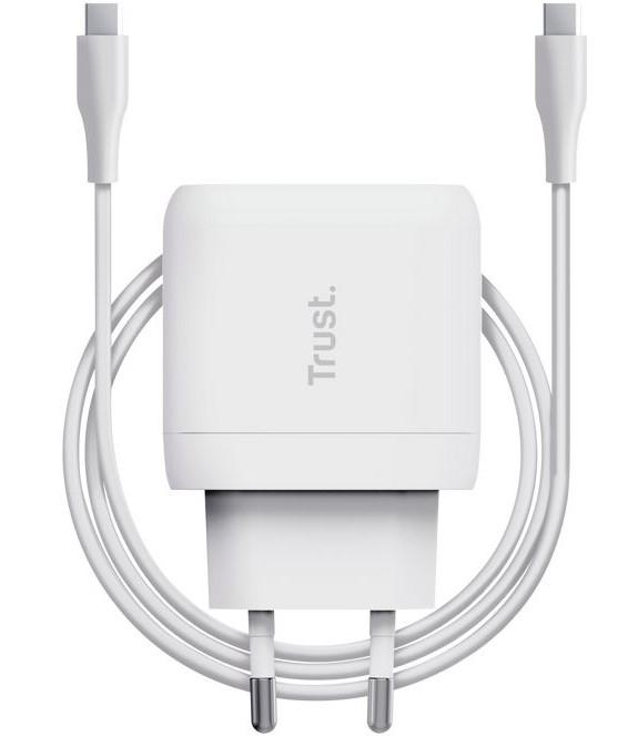 Сетевое зарядное устройство Trust Maxo 45 Вт USB Type-C Белый (25138_TRUST) - фото 6