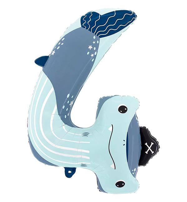 Кулька Цифра 4 Акула 62х88 см (10143)