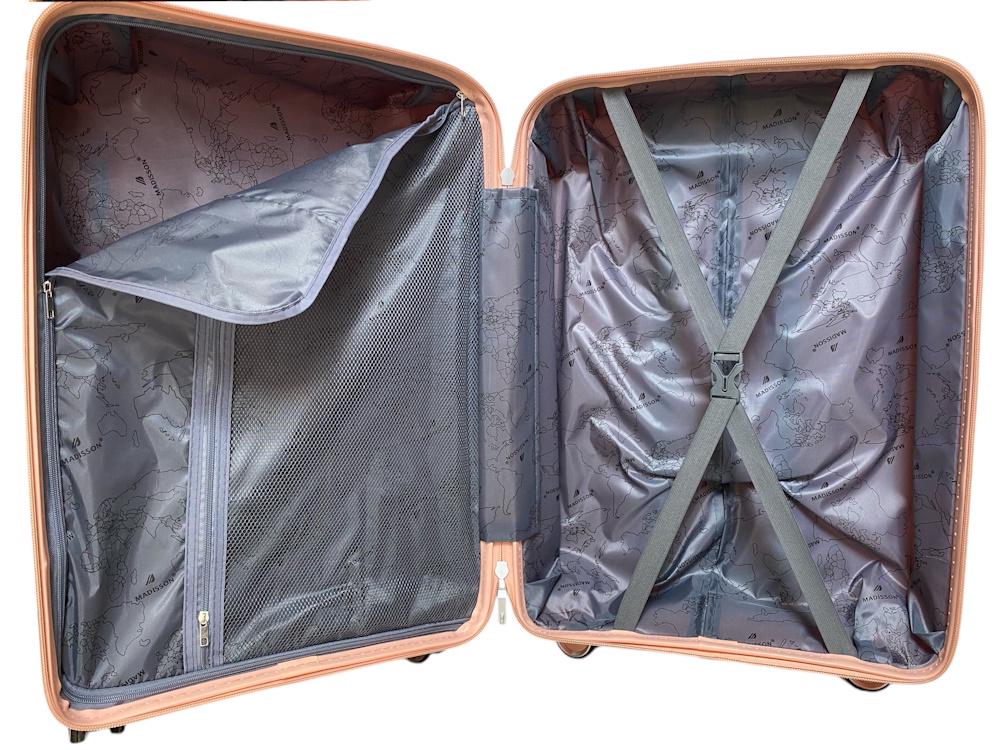 Чемодан средний Madisson Snowball 51103 полипропилен M Персиковый - фото 7