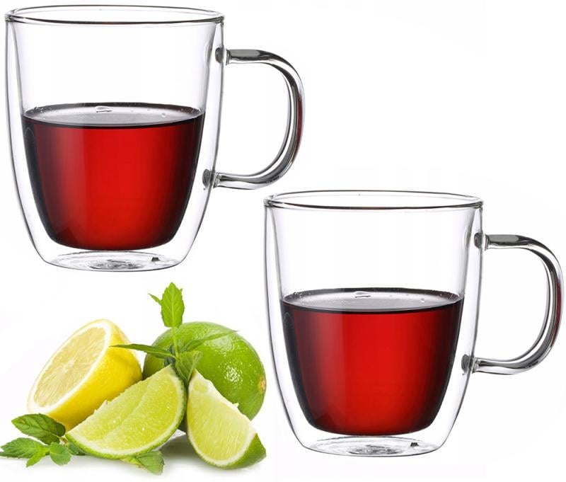 Набір скляних чашок Kamille з подвійними стінками 250 мл - фото 1 Набір скляних чашок Kamille з подвійними стінками 250 мл - фото 1