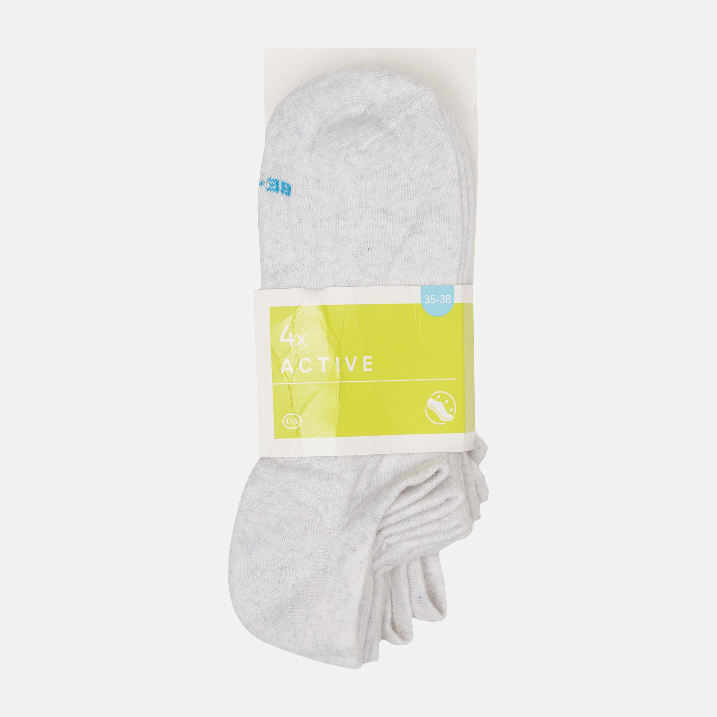 Носки C&A р. 35-38 4 шт. Светло-серый (2240479440601)