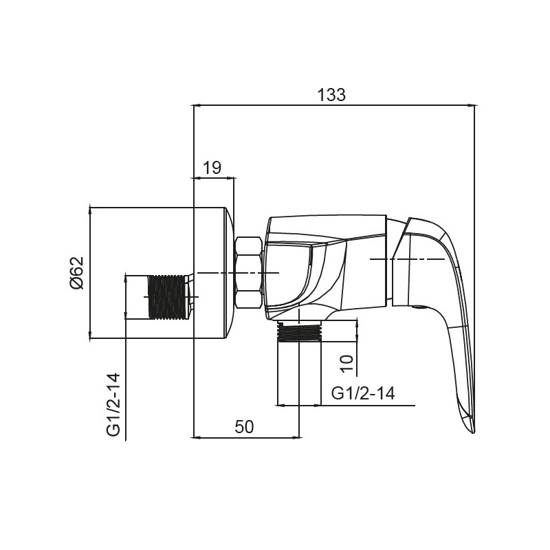 Змішувач для душу KOER KB-30008-05 Чорний (KR3475) - фото 2