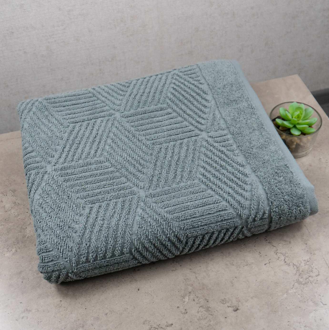 Полотенце банное махровое GM Textile Уэльс 70х140 см Темно-мятный (500-140-wales-dmint)