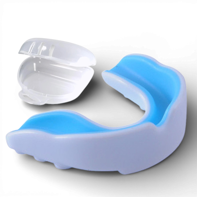 Капа для бокса ММА GDragon детская двухслойная из термопластика Бело-голубой (31806030)