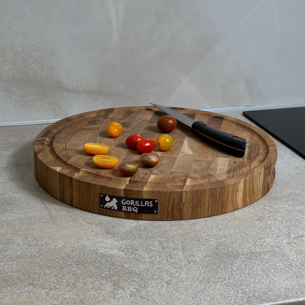 Дошка обробна торцева дерев'яна кругла 35 см (27722327) - фото 2 Дошка обробна торцева дерев'яна кругла 35 см (27722327) - фото 2