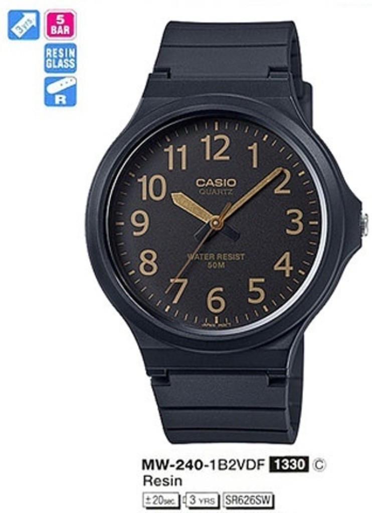 Годинник чоловічий Casio MW-240-1B2 - фото 2 Годинник чоловічий Casio MW-240-1B2 - фото 2