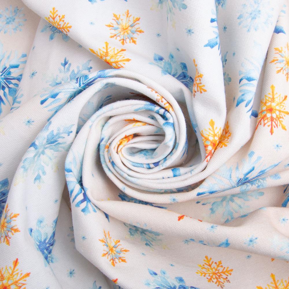 Ткань декоративная скатертный хлопок рождественский принт 230 гр/м2 150 см (27032)