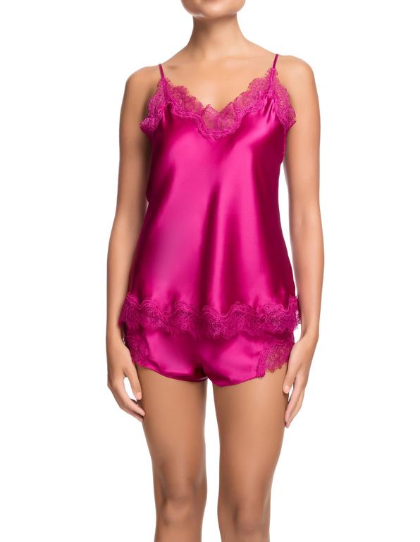 Піжама шовкова Sainted Sisters топ та шорти М Фуксія (31002-magenta)
