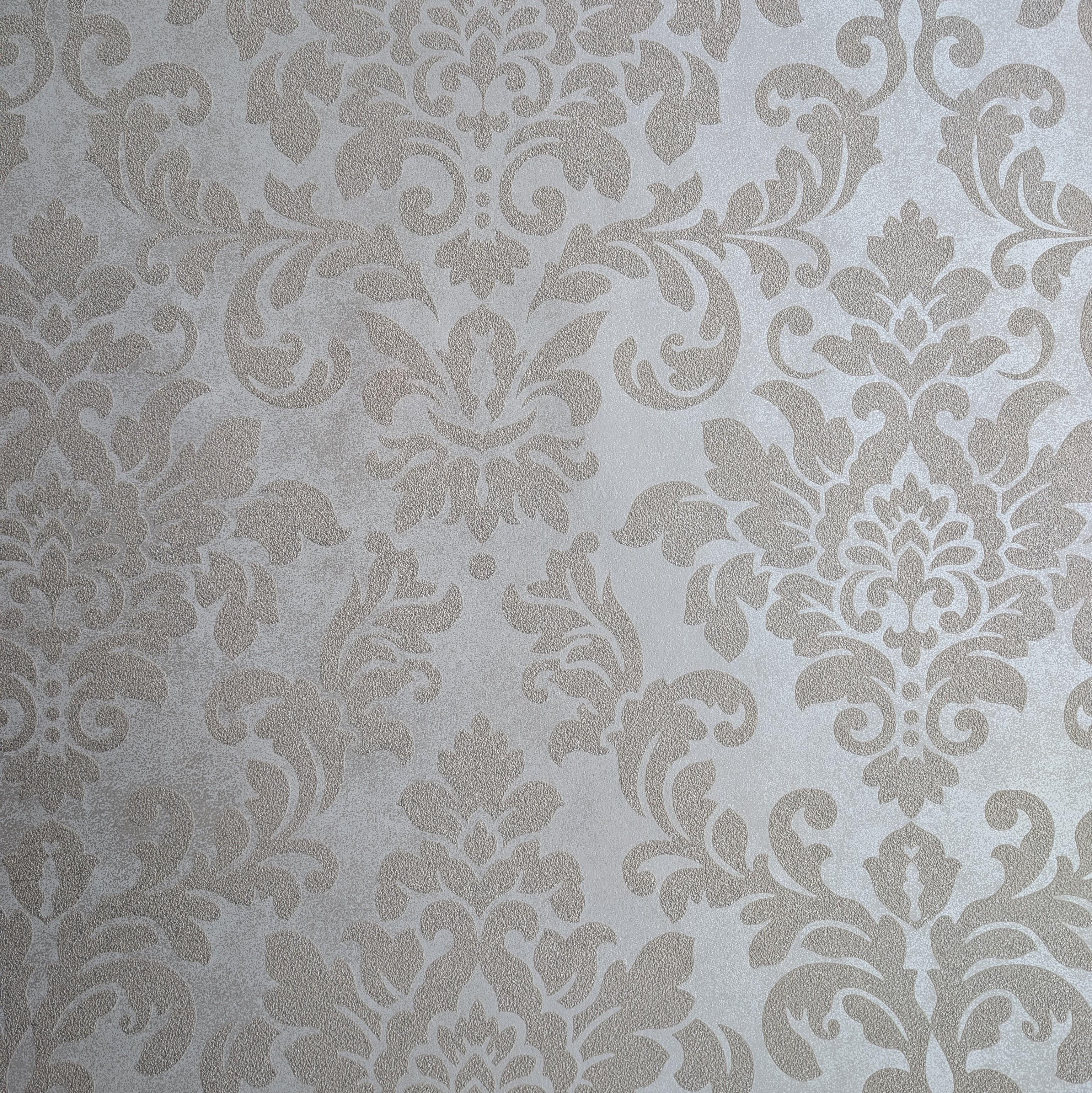 Обои виниловые A.S. Creation Mixed 37617-3 Вензель на флизелиновой основе Молочный (37617-3)