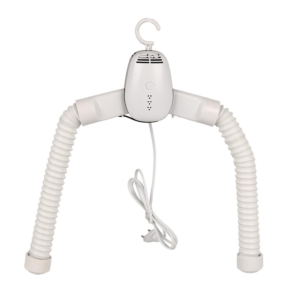 Вішалка-сушарка електрична дорожня Stenson YGH-008 150W з насадками для одягу та взуття 32х11х25 см Білий (R97694) - фото 2