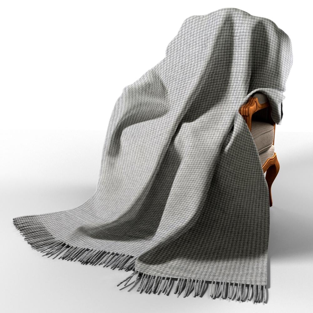 Плед вовняний Vladi Палермо 140х200 см VEGA Біло-димчастий (4702)