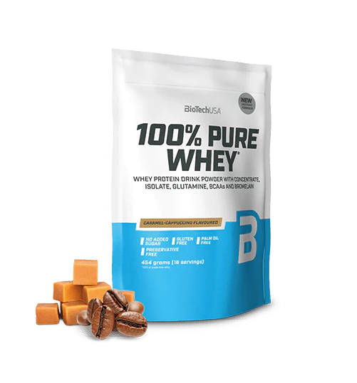 Протеин BioTechUSA 100% Pure Whey 454 g 16 servings Caramel-Capuccino