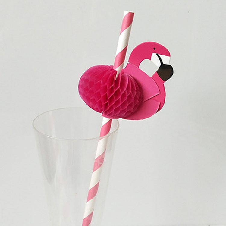 Трубочки коктейльные Фламинго 10 шт. 19 см Розовый (1866) - фото 3