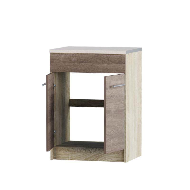 Кухонный модуль Эверест Эко 60 Низ Мойка 600х456х820 мм Сонома/Трюфель (ЕКО-354)