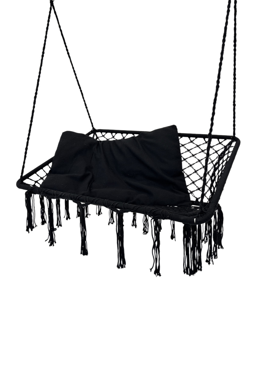 Качели WCG с подушкой двухместная 120 см Черный (QNSW09BL) - фото 1 Качели WCG с подушкой двухместная 120 см Черный (QNSW09BL) - фото 1