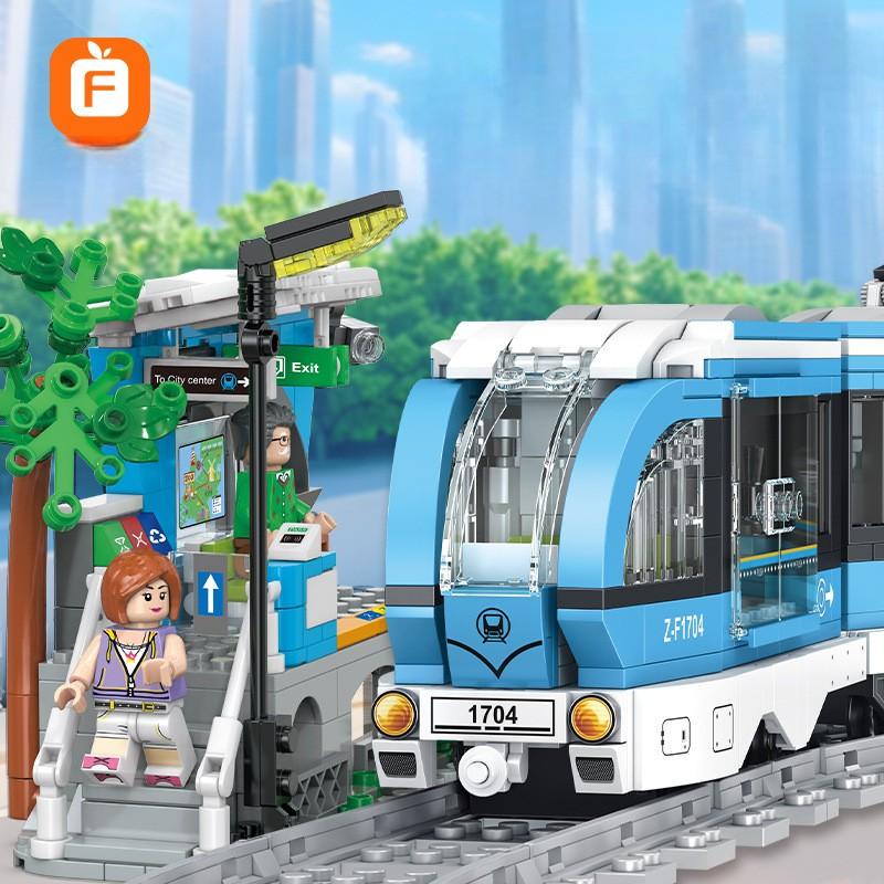 Конструктор дитячий Міжміський Експрес з інтерактивним рухом/вокзалом та колією арт 862 дет. Різнокольоровий - фото 2