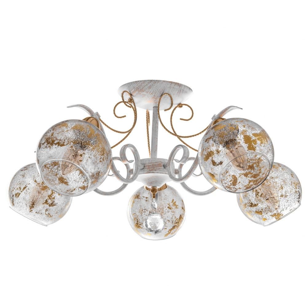 Люстра потолочная Brille BKL-596S/5 E14 WH/G