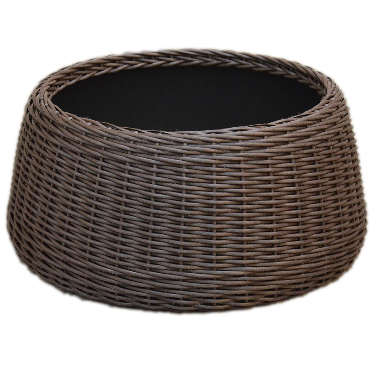 Подставка-юбка под елку плетеная из искусственного ротанга/ручной работы XL Чесаный венге (23297120)