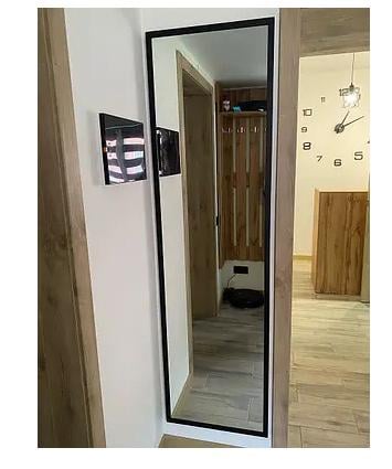 Дзеркало настінне в повний зріст в тонкій рамі в передпокій 160х70 см Чорний (29042648) - фото 2