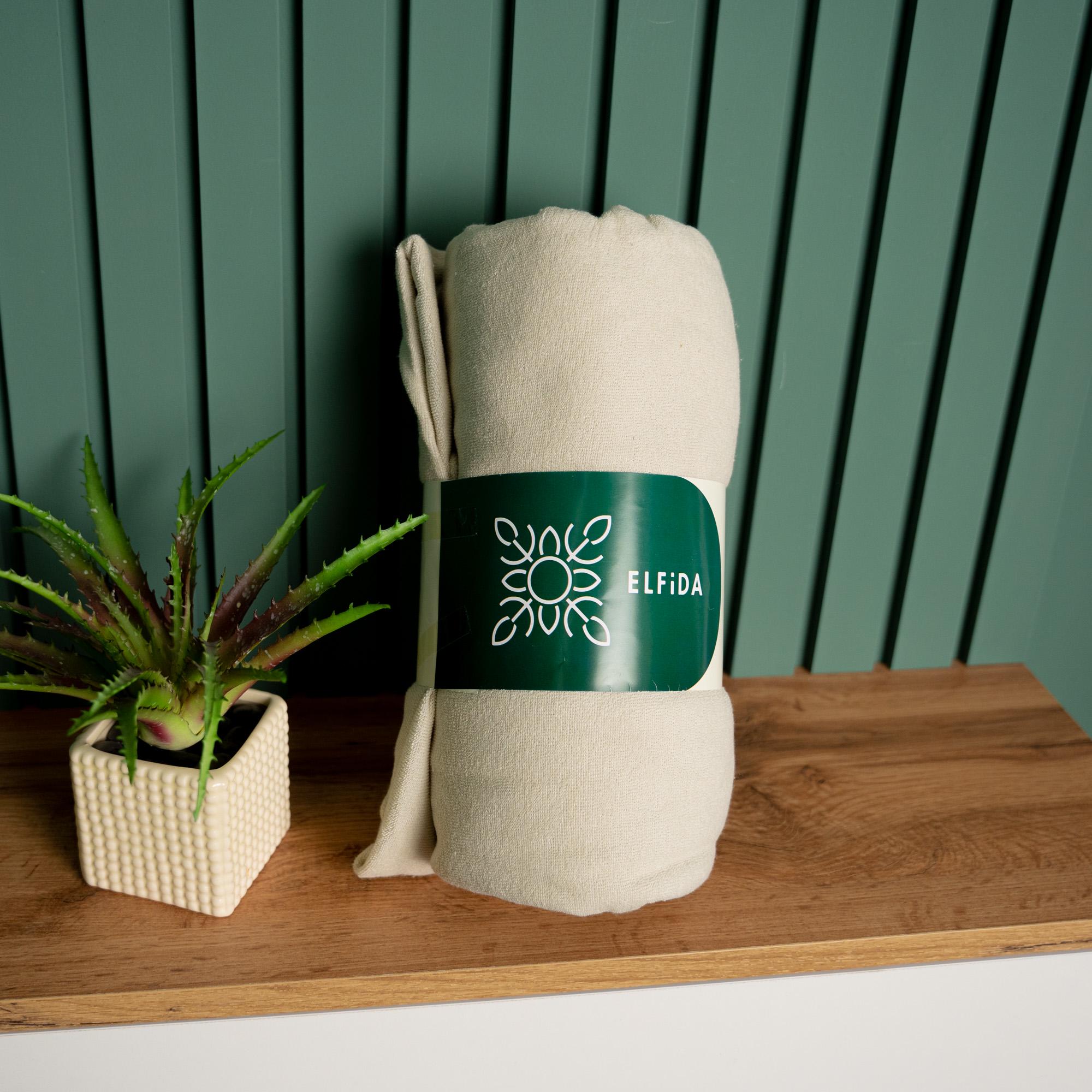 Простынь махровая турецкая 160х200 см Оливковый (86560) - фото 1 Простынь махровая турецкая 160х200 см Оливковый (86560) - фото 1