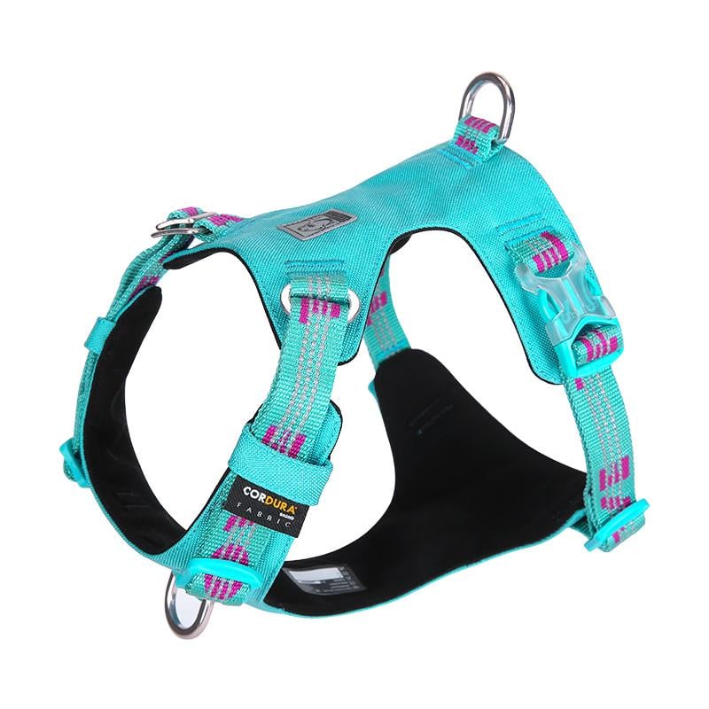Шлей для собак Truelove TLH6282 из водонепроницаемой ткани Cordura светоотражающая XL Голубой