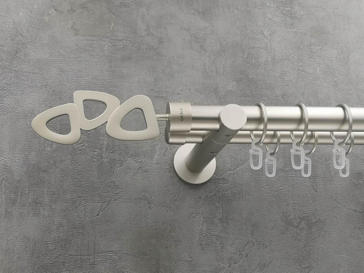 Карниз Quadrum Лилет гладкая штанга двойной универсальный 25/19 мм 300 см Сатин (272288561)