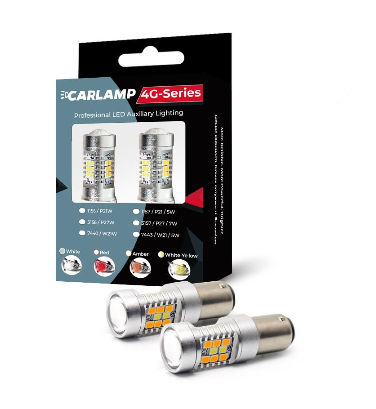 Лампы светодиодные для габаритов Carlamp 4G-Series P21W 3000К (4G21/1156Y)