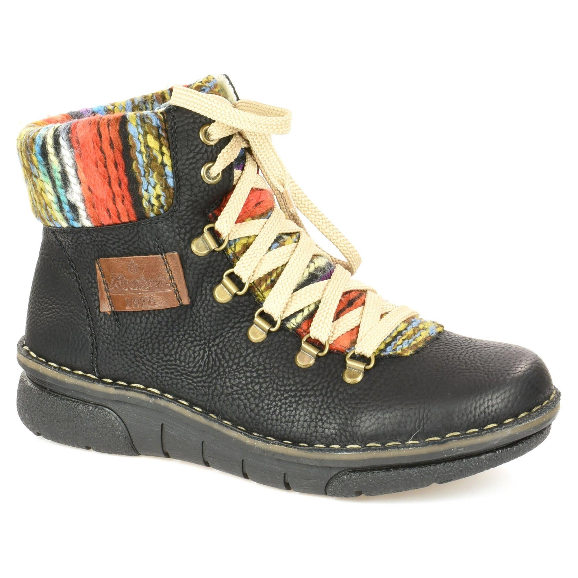 Ботинки женские зимние RIEKER повседневные р. 38 Черный (011022-38)