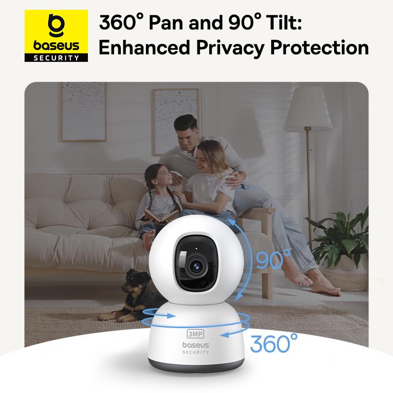 IP-камера видеонаблюдения BASEUS Security P1 Series Indoor 3MP OS White EU (S0TV002132) - фото 13 IP-камера видеонаблюдения BASEUS Security P1 Series Indoor 3MP OS White EU (S0TV002132) - фото 13