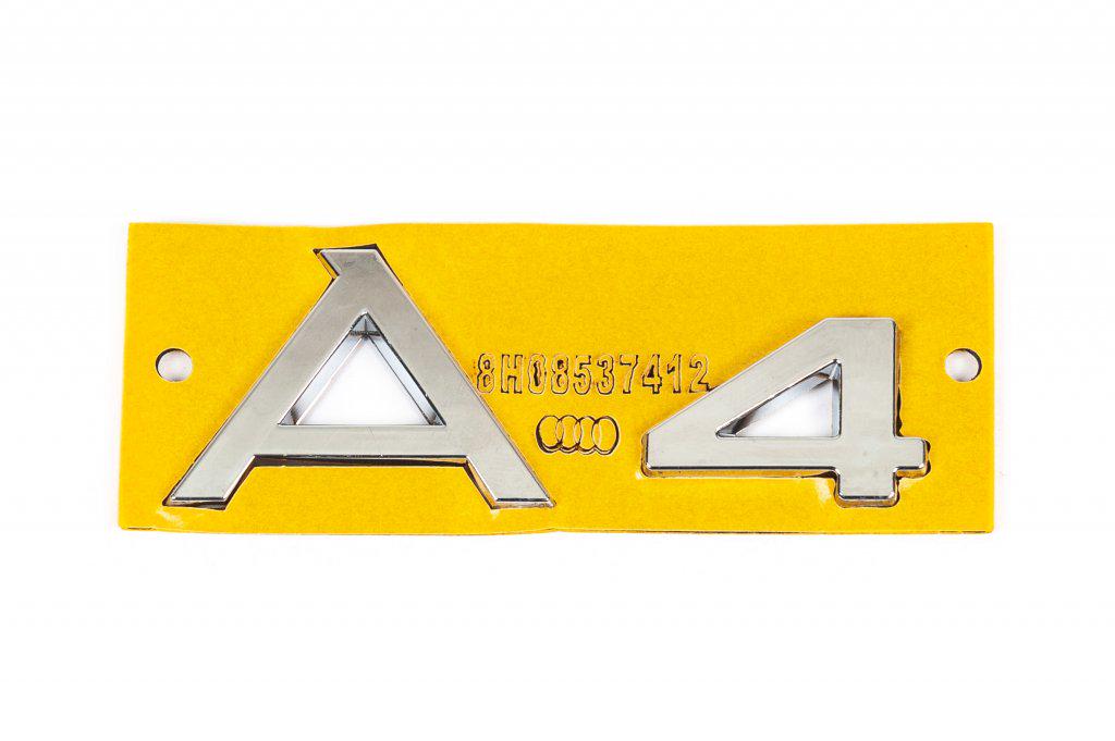 Надпись A4 8H08536741 Davs Auto для Audi A4 B7 2004-2008 гг. abs-пластик Хром